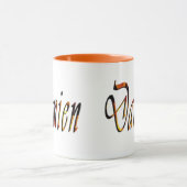 Damiername Logo, Orange Combo Kaffee Tasse (Zentrum)