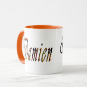 Damiername Logo, Orange Combo Kaffee Tasse (Vorderseite Links)