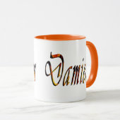 Damiername Logo, Orange Combo Kaffee Tasse (VorderseiteRechts)