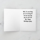 DAMIT "65" UND IMMER NOCH "21" SEHEN, SO VERLAUF!  KARTE (Innenseite)