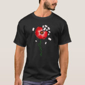 Damit wir die Red Poppy Blume Soldier Veteran verg T-Shirt (Vorderseite)