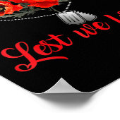 Damit wir die Red Poppy Blume Usa Veteranen nicht Poster (Ecke)