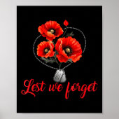 Damit wir die Red Poppy Blume Usa Veteranen nicht  Poster (Vorne)
