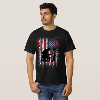 Damit wir die US Flagge des Veteranen-Tages verges T-Shirt