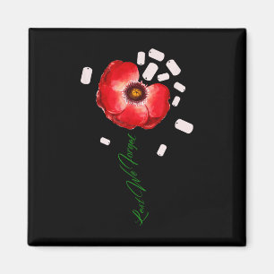 Damit wir nicht Red Poppy Blume Soldier Veteran ve Magnet