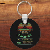 Dämliche Baumdefinition, Lustiger Disc Golf  Schlüsselanhänger (Vorderseite)