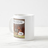 Dämliche Biber Witze Lustiger Cartoon Kaffeetasse (Vorderseite Links)