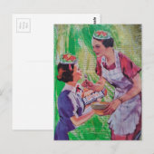 Dämliche Salathüte Collage Postkarte (Vorne/Hinten)