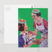Dämliche Salathüte Collage Postkarte (Vorne/Hinten)