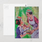 Dämliche Salathüte Collage Postkarte (Vorne/Hinten)