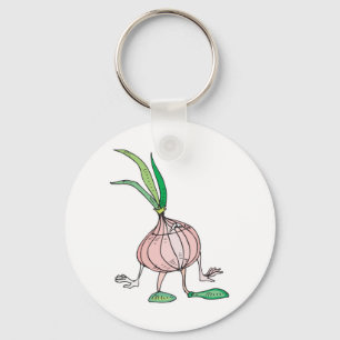 dämliche Zwiebel-Cartoonfigur Schlüsselanhänger