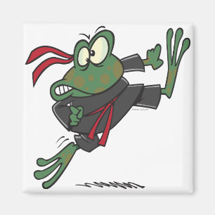 dämlicher Ninja-Frosch-Cartoon Magnet