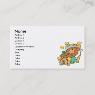 dämliches schlafendes Teddybär-Design Visitenkarte
