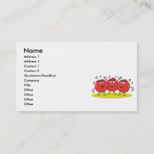 dämliches singendes Tomaten-Trio Visitenkarte