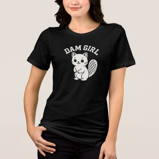 Damm Mädchen Tri-Blend Shirt (Vorderseite)