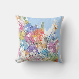 Dammam Saudi Arabia City Map Kissen