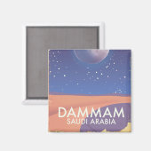 Dammam Saudi Arabien Reiseplakat Magnet (Vorderseite/Rückseite)