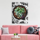 Dämme auf der Wiese. Abstrakter Rahmen Leinwanddruck (Insitu (Wohnzimmer))