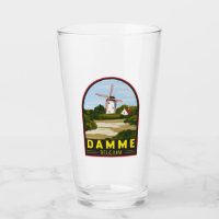 Damme Belgium Retro Travel Art Vintag