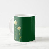Dämme Blume auf grünem Hintergrund - Sommer Kaffeetasse (Vorderseite Links)