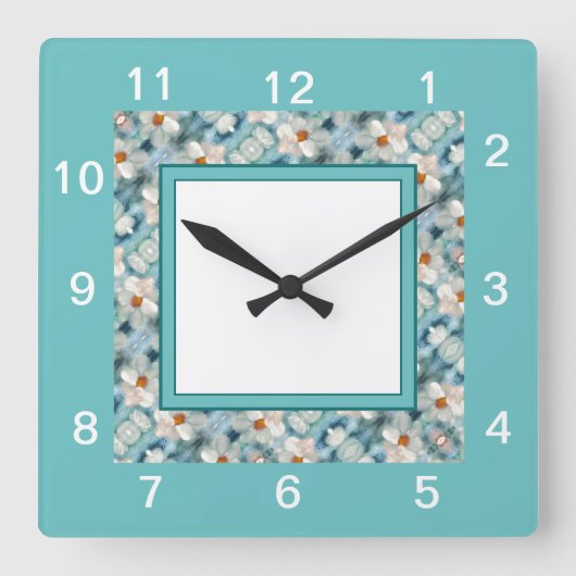 Dämme Quadratische Wanduhr (Vorderseite)