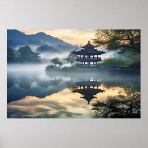 Dämmersee Ruhige Friedliche Natur Poster