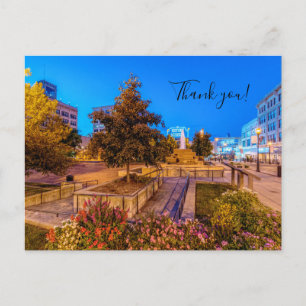Dämmerung am Park Central Square Danke Postkarte