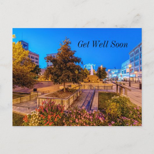 Dämmerung am Park Central Square Gute Besserung Postkarte (Vorderseite)