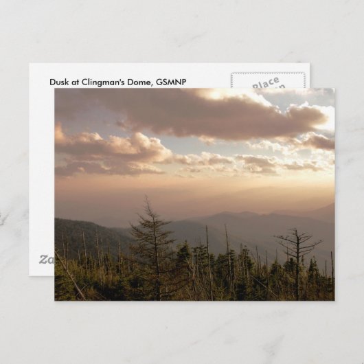Dämmerung an Clingmans Haube Postkarte (Vorne/Hinten)