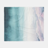 Dämmerung an der Bucht - Wasserfarbe Fleecedecke (Vorderseite (Horizontal))