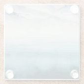 Dämmerung an der Bucht - Wasserfarbe Glasuntersetzer (Rückseite)