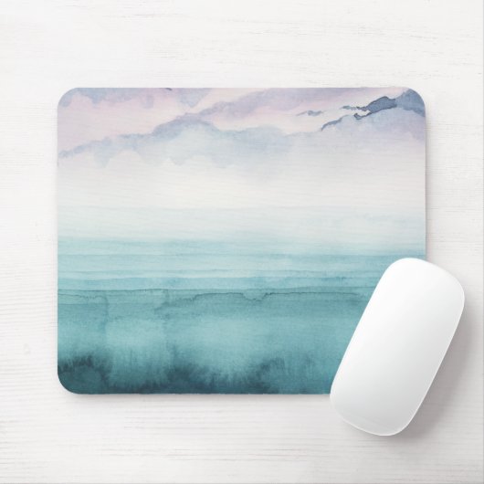 Dämmerung an der Bucht - Wasserfarbe Mousepad (Mit Mouse)