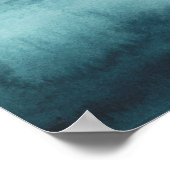 Dämmerung an der Bucht - Wasserfarbe Poster (Ecke)