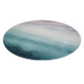 Dämmerung an der Bucht - Wasserfarbe Schneidebrett (Ecke)