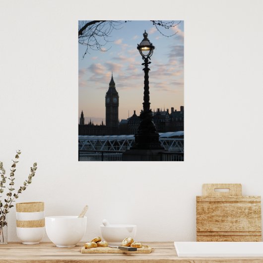 Dämmerung an der Themse Poster (Küche)