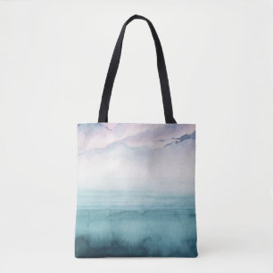 Dämmerung auf der Bucht - Aquarell Tasche