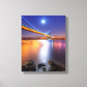 Dämmerung, George Washington BridgePalisades, NJ. Leinwanddruck
