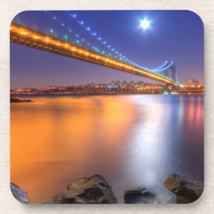 Dämmerung, George Washington BridgePalisades, NJ. Untersetzer