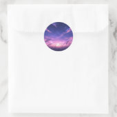 Dämmerung-Himmel-Stickerbogen Runder Aufkleber (Tasche)
