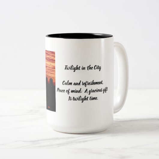 Dämmerung in der Stadt Tasse (VorderseiteRechts)