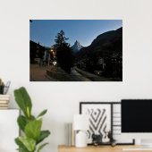 Dämmerung in Zermatt Poster (Heimbüro)