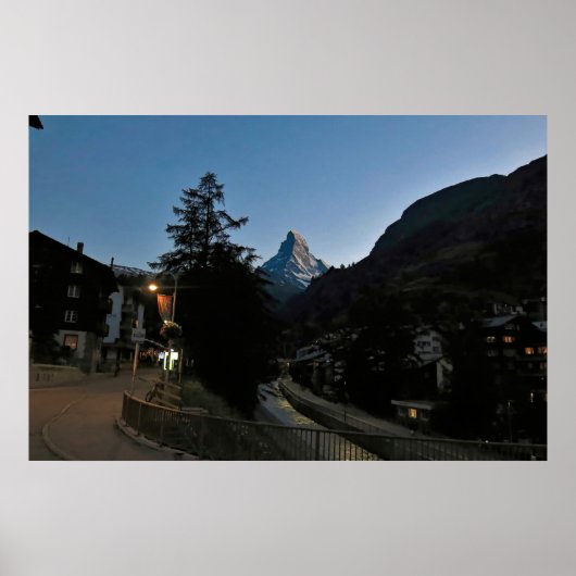 Dämmerung in Zermatt Poster (Vorne)