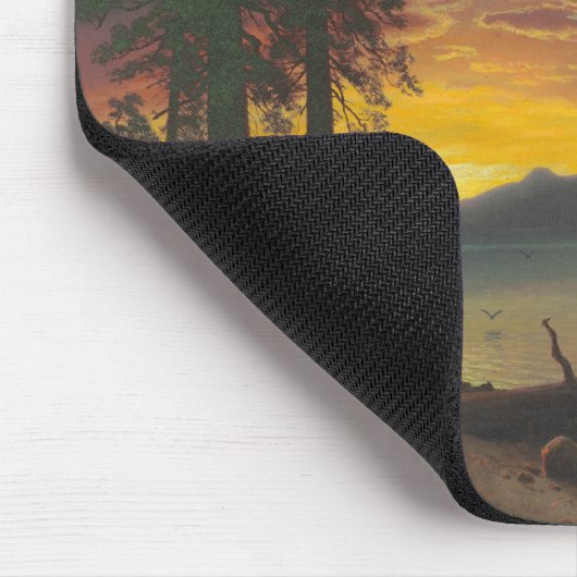 Dämmerung, Lake Tahoe, c.1870s (Öl auf Leinwand) Mousepad (Ecke)