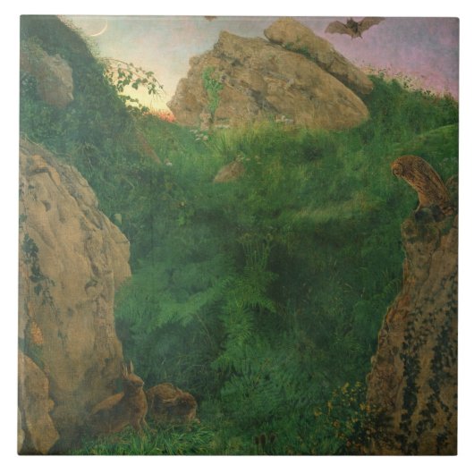 Dämmerung (Öl) Fliese (Vorderseite)