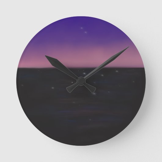 Dämmerung runde wanduhr (Vorderseite)