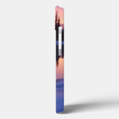 Dämmerung, Tarn und sichelförmiger Mond Case-Mate iPhone Hülle (Rückseite / Links)