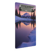 Dämmerung, Tarn und sichelförmiger Mond Mini Klemmbrett (Schrägansicht)