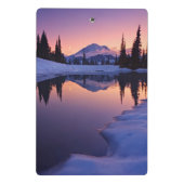 Dämmerung, Tarn und sichelförmiger Mond Mini Klemmbrett (Rückseite)