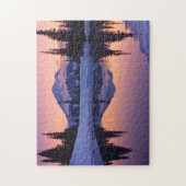 Dämmerung, Tarn und sichelförmiger Mond Puzzle (Vertikal)