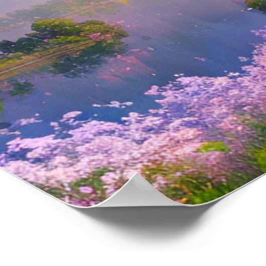 Dämmerung über den majestätischen See Poster (Ecke)